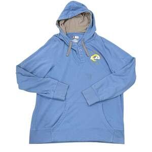 Mens Los Angeles LA Rams Pullover Hooded Sweatshirt NFL Hoodie Size XL